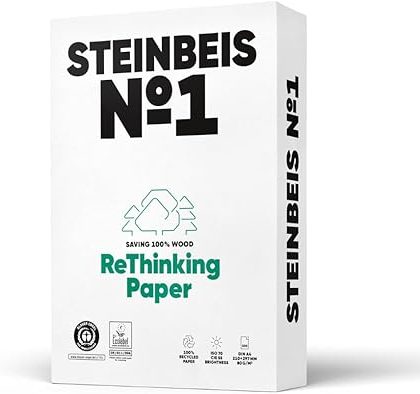 PAQUETE PAPEL STEINBEIS Nº1 A4 RECICLADO 500h. 5 CAJAS o MÁS (Precio por caja, el paquete sale a 4,42€)